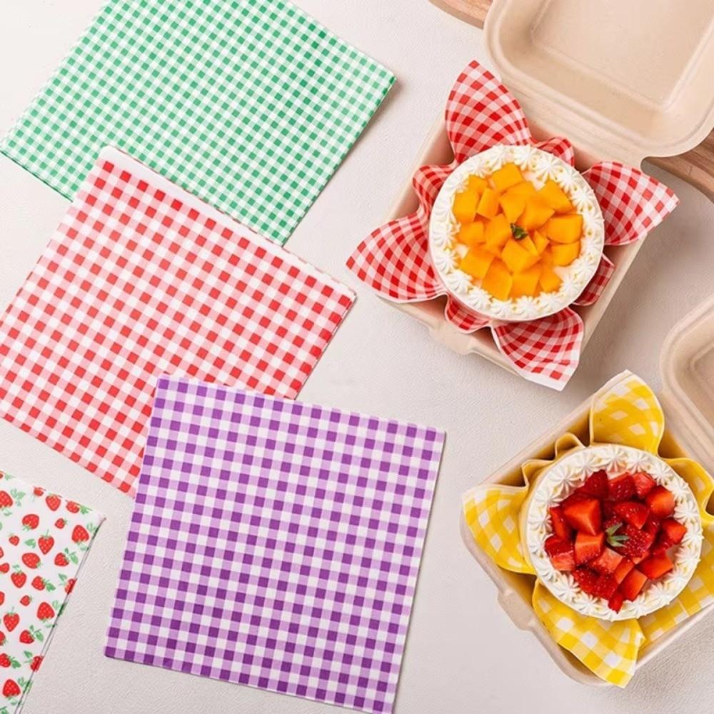 100 Stück Mehrfarbig Fettbeständiges Backpapier Vorgeschnittene Blätter Sandwichpapier Hinterhof-Grill