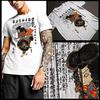 Samurai T-Shirt Bushido Code Ronin Blade Hanzo Warrior Japanese Kanji Edo Tee
