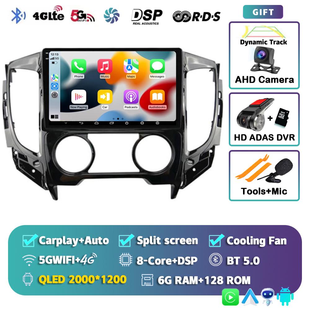 Android 14 Carplay Car Radio For Mitsubishi Pajero Sport 3 L200 5 Triton 3 2015 2016 2017 2018 2019 Multimedia Player GPS Stereo