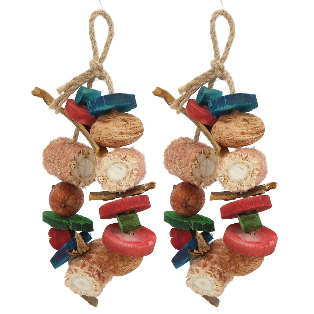 Vogel Kauspielzeug Natürlich Hängendes Papageienkäfig Beißspielzeug für Kleine bis Mittelgroße Vögel Typ C