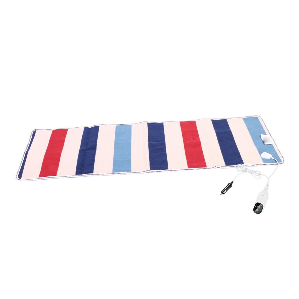 Heated Car Blanket 24V 59.06x19.69in 3 Timers 9 Temperature Settings Soft Flannel Electric Heating Blanket for SUV RV