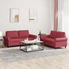 Vidaxl 2-Piece Living Room Set Wine Red, Faux Leather