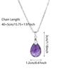 1pc Natural Stone Pendant Teardrop Simple Pendant Necklace for DIY Necklace Amethys Tiger Eye Necklace Jewelry Gifts