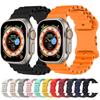 רצועת אוקיינוס ספורטיבית עבור Apple Watch Ultra 3 2 1 רצועה 49 מ"מ 42 מ"מ 44 מ"מ 45 מ"מ צמיד סיליקון רצועה ליד iWatch סדרה SE 9 8 7 6 5 4