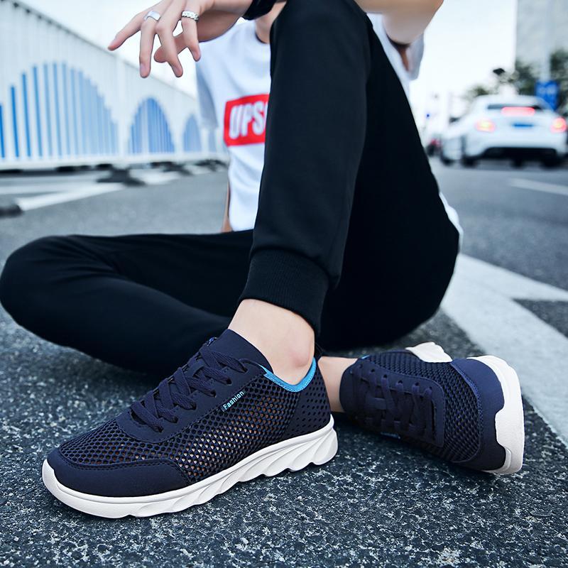 Extra large size new ultra-light hollow breathable mesh shoes casual fashion sports shoes men's shoes outdoor running shoes trendy shoes