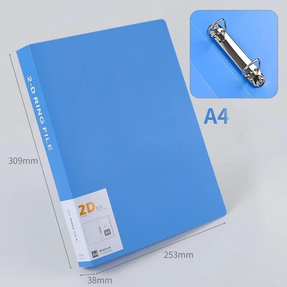 2 Holes Transparent Folder D-shaped Lever Arch File Practical Binder File Folder