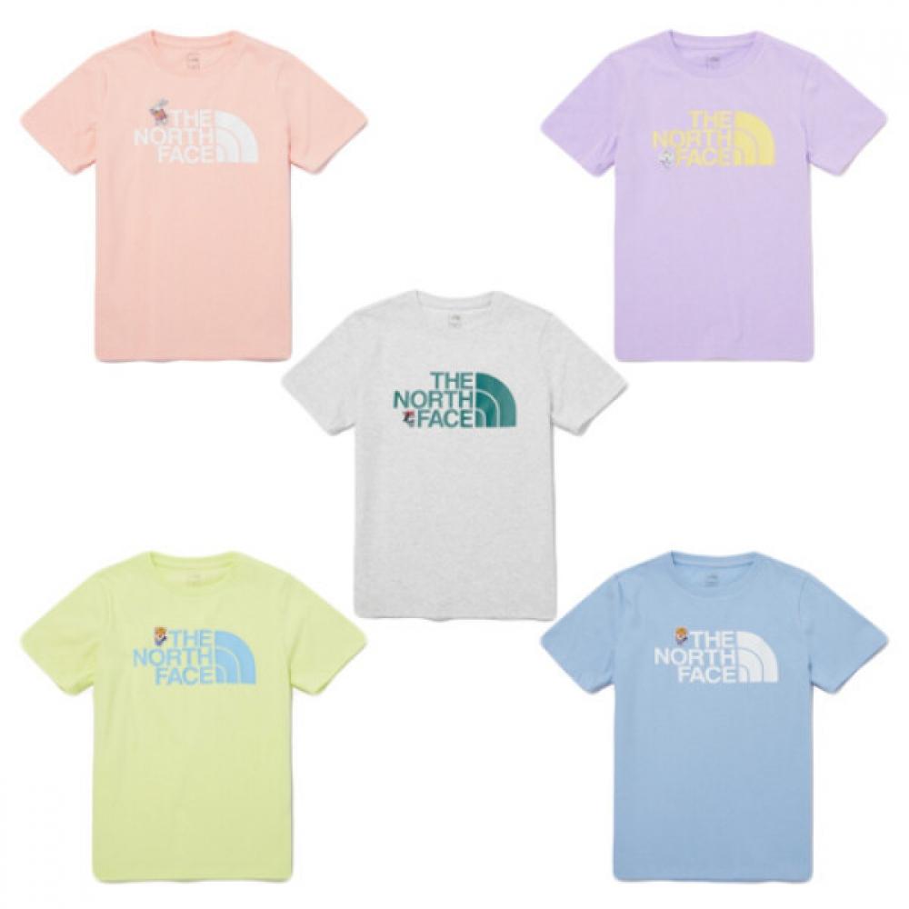 

North Space Kids Anime Mate Short Sleeve Round Tee Pale pitch/130