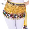 Gonna da danza del ventre con paillettes e nappa, sciarpa in vita, stile esotico, annodabile, gonna sottile regolabile, gonna trasparente in pizzo, spettacolo teatrale, cosplay, minigonna, grembiule avvolgente