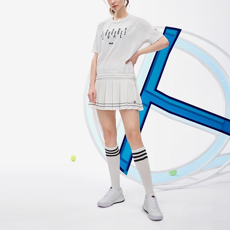 Fila Athletics Fashion Woven Comfortable Pleated Casual Skirt Women skirts Jade-White A11W223302FWT