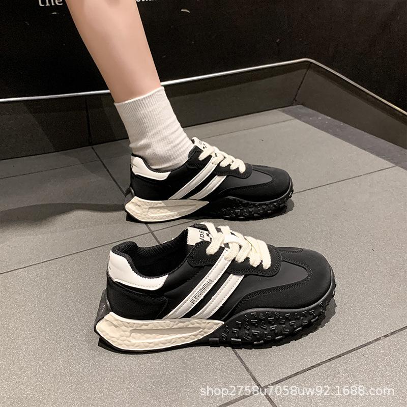 Retro small waist waffle Forrest Gump shoes women's 2025 spring new popular dad shoes lightweight sports training women's shoes