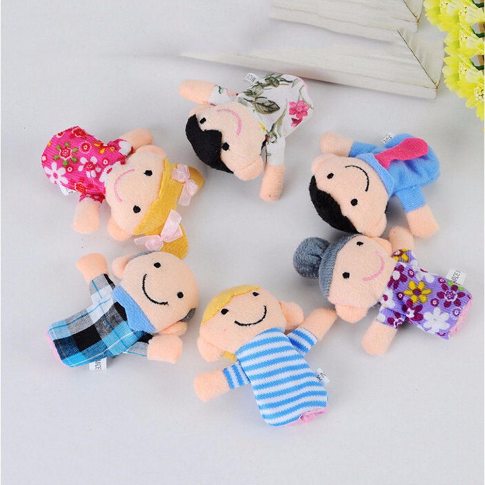 Girls Toys Cartoon Doll Kids Gifts Hand Puppet Finger Doll Family Finger Puppets Set Plush Toys