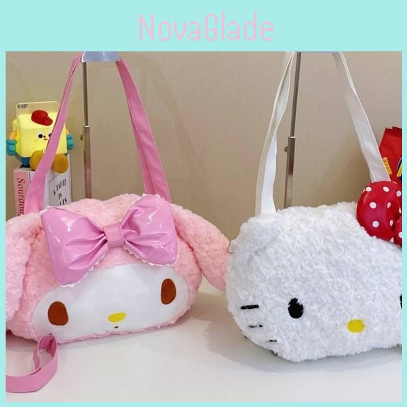 My Melody Girls Plush Backpack With Large Capacity For School And Daily Use