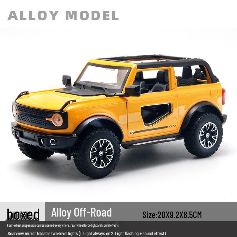 1/24 Alloy Off-Road Vehicle Model Pull-Back Toy with Sound & Light