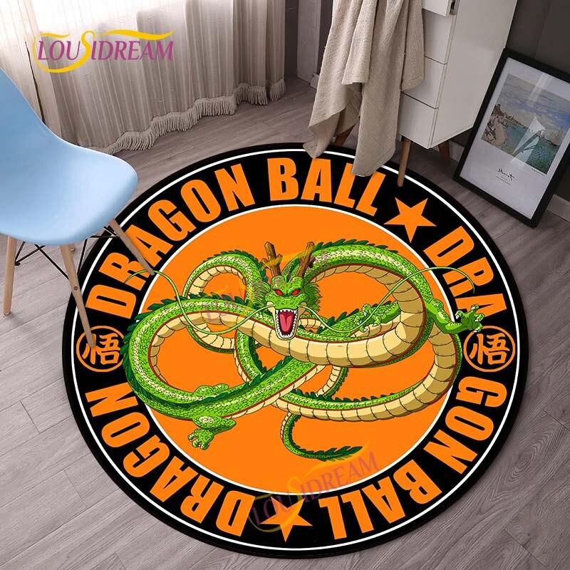 Kulatý kreslený japonský prvek domácí umění měkký protiskluzový koberec počítačová židle dětská herní podložka podlahová rohož dekorativní koberec