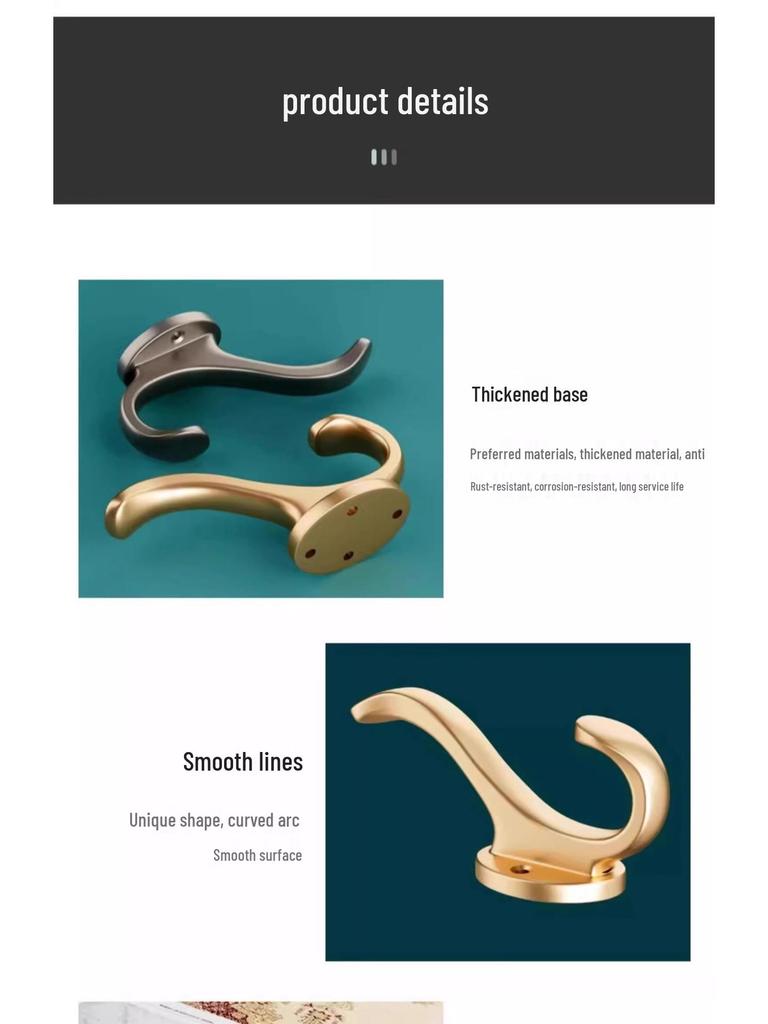 Wall-Mounted Coat and Hat Hook for Entrance Hallway Shoe Cabinet