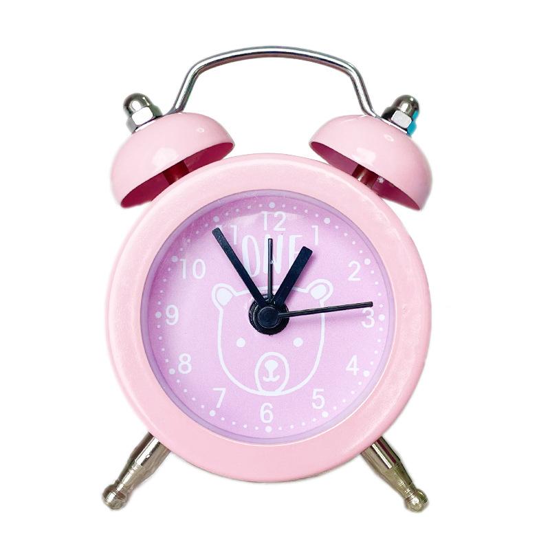 Mini Metal Alarm Clock Cute Creative Student Children's Small Alarm Clock Exchangeable Clock Face