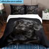 Butterflies And Bulldog Garden 3pcs Bedding,Including 1pc Duvet Cover And 2pcs Pillowcases Perfect for Christmas,Ideal for Bedroom, Dormitory
