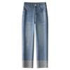 Women's Retro Narrow Straight-Leg Patchwork Jeans 2025 - New Spring/Autumn Cropped Cigarette Pencil Pants