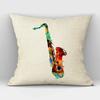 1Pcs/Set Music Series Printed High Qulity Linen Decorative Pillow Case Black White Cushion Cover Car Seat Sofa Decor 45X45Cm
