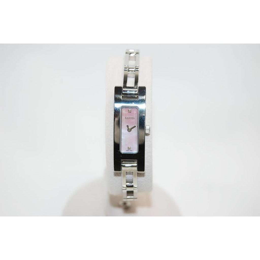 Used GUCCI 3900L Pink shell dial 2P diamond SS