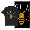 2025 100 Cotton Funny Cool Bee Print Pattern Mens Tshirt Tide Cool Plus Size Mens Novel Tshirt