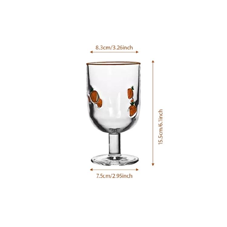 Lemon Decorated 360ml Drinking Glasses Shatters Resistant Clear Pubs Glasses For Gift Home Kitchens Party Supplies