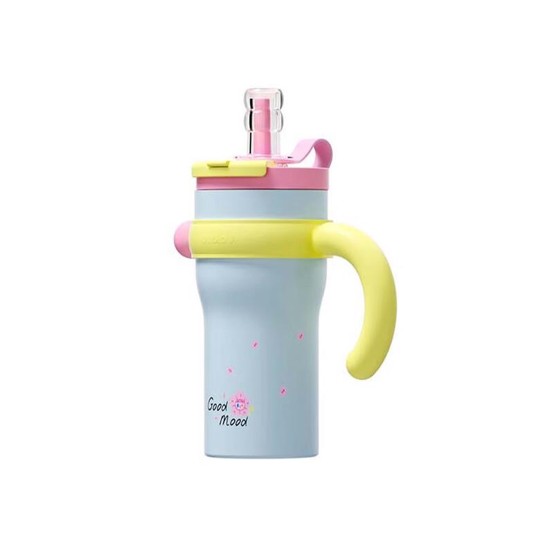 BABLOV 800ml Straw Insulated Desktop Handle Cup