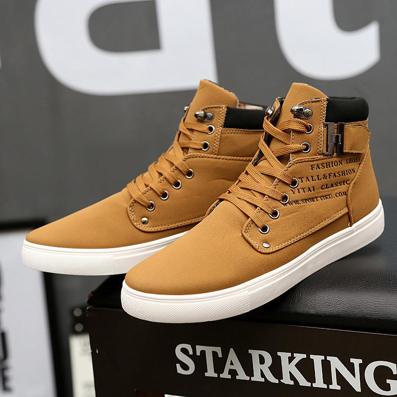 New Stylish Men's Skateboarding Shoes High Top Casual Shoes Outdoors Leisure Sneakers Breathable Walking Shoes Chaussure Homme