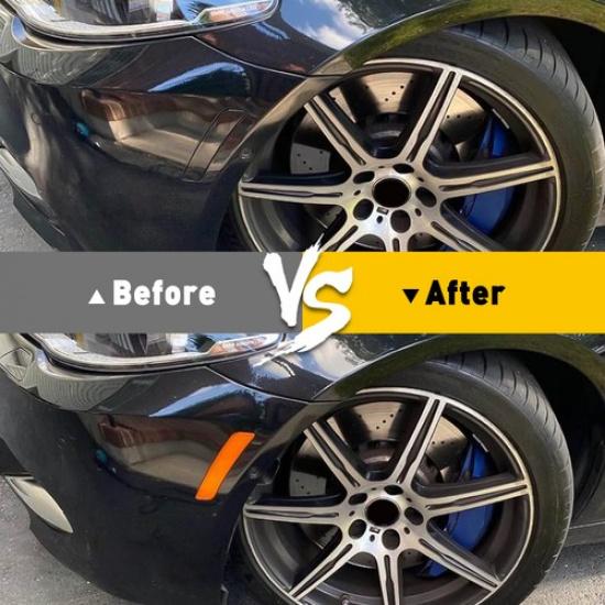 Front Bumper Reflectors Side Marker Amber  Lamps For 2011-16 BMW 5 Series F10 EV