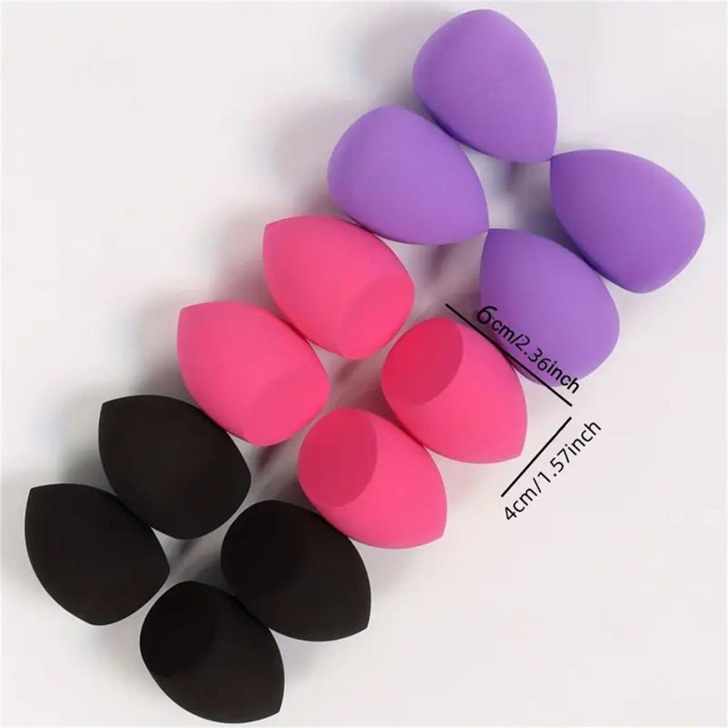 12pcs Water-Absorbent Makeup Sponges Polyurethane Makeup Sponges - Suitable For Liquid, Cream, And Powder Foundations