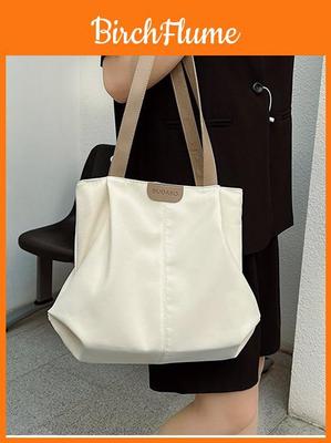 Canvas Tote Bag Dames Grote Capaciteit Casual Dagelijkse Schoudertas Voor Dagelijks Gebruik