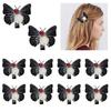 10Pcs Spooky Butterfly Skull Hair Clip Halloween Themed Skeleton Butterfly Hair Clasps Accessory for Costume Fun