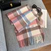 100% Wool Knitted Scarf Unisex Winter Warm Accessory Classic Plaid Long Neck Wrap Men Women