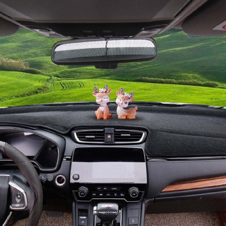 Mini Reindeer Statue Cartoon Fawn Elk Pattern Figurine Animal Cake Topper Desk