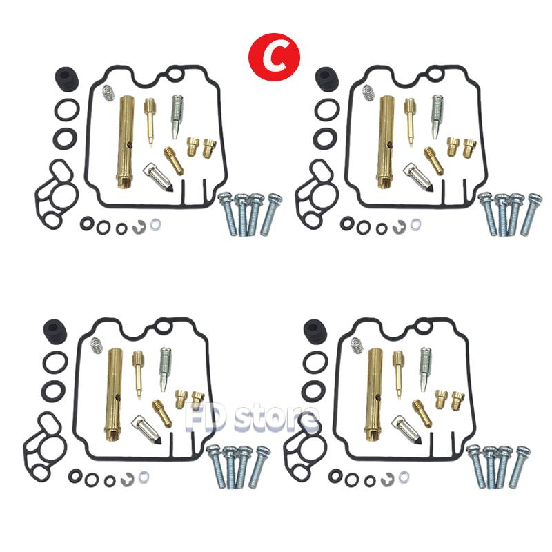 Motorcycle Carburetor Rebuild Kit for Yamaha FZR1000 EXUP 1989-1995 FZR 1000 Carb Piston diaphragm Float Rebuild Parts 4 set C