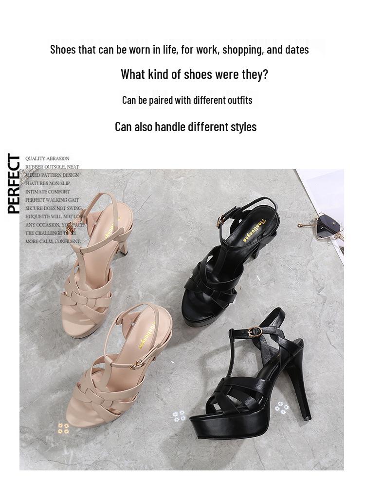Zapatos de Boda de Tacón Alto con Plataforma Stiletto Estilo Europeo 2021 para Mujer