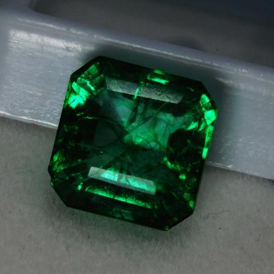 Natural Green Emerald Loose Gemstone Colombian 9 Ct Square Cut for Jewelry Making and Crafts