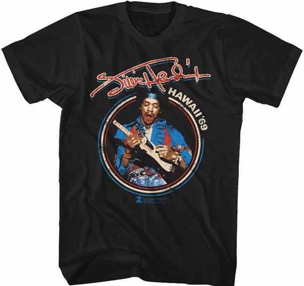 Jimi Hendrix Men New T-Shirt Official 1969 UK Tour Guitar Black Cotton SM5XL Unisex T-Shirt L
