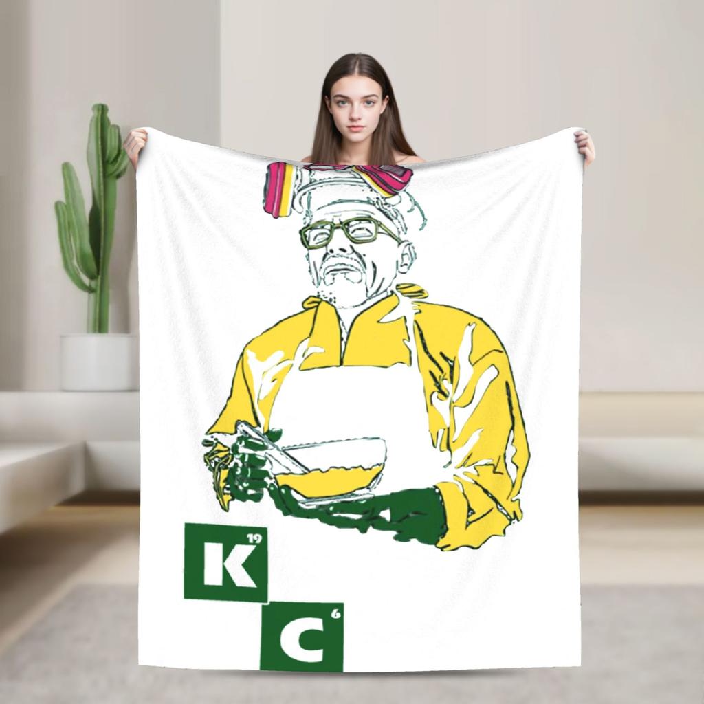 Los Pollos Hermanos Knitted Blanket Breaking Bad Wool Throw Blankets Summer Air Conditioning Personalised Lightweight Bedsprea
