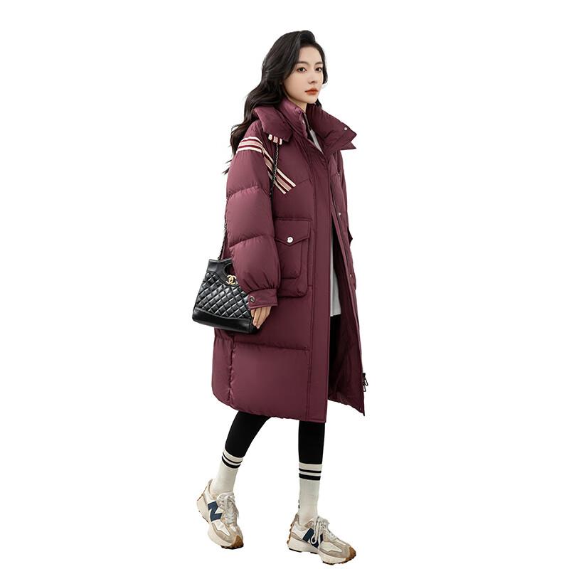 

YAYA 2024 Women s Long Hooded Down Jacket L