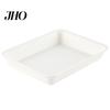 Storage Food Tray White Stackable Round Edges Easy to Clean Spill Dessert Platter Resistant Multipurpose Plastic Hot Pot Serving for Dining Room