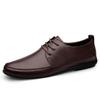 Men's British Style Soft Sole Lace-up Leather Loafers - Casual, Formal, Large Size