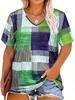 European And American Women'S Casual V-Neck Short-Sleeve Top