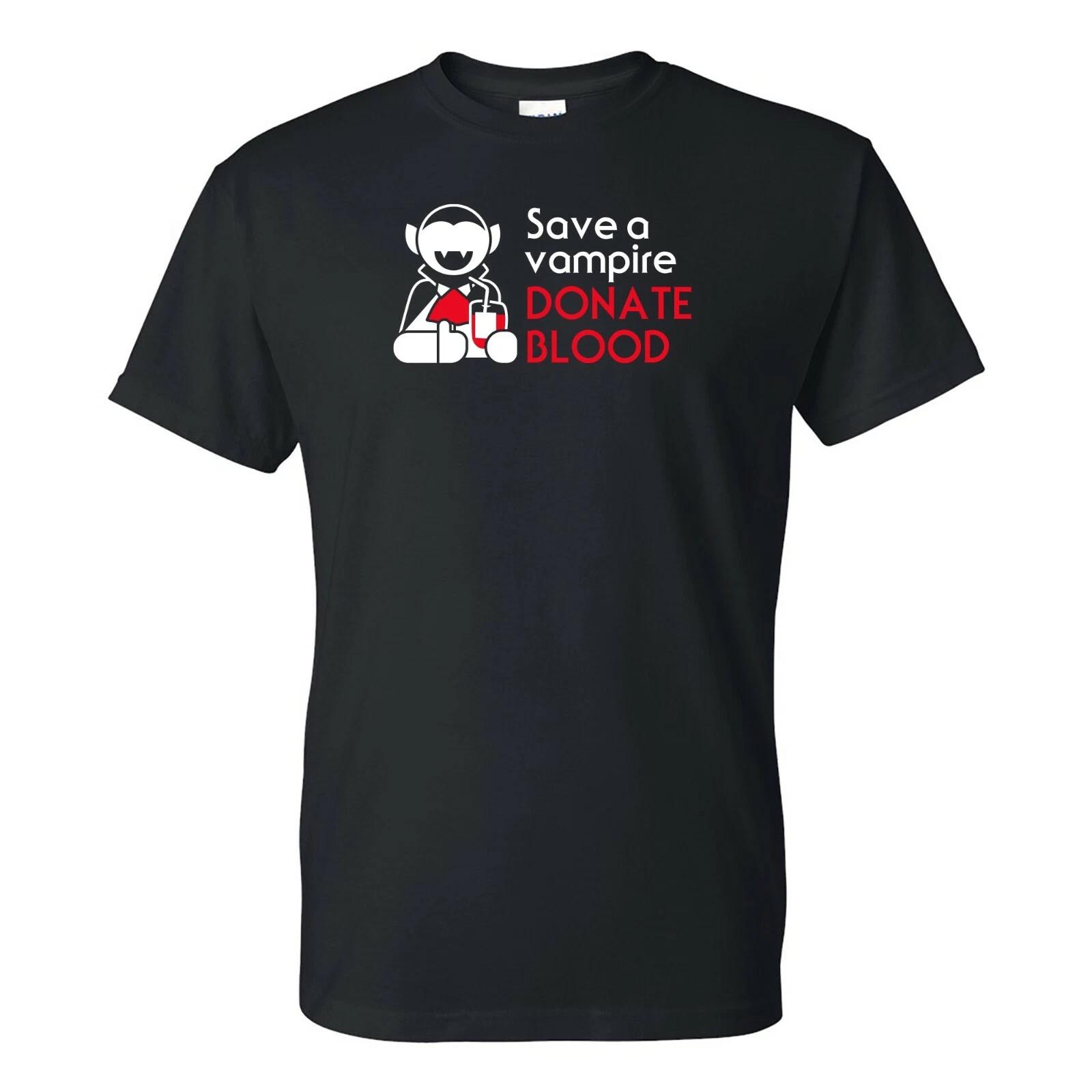 Save A Vampire Donate Blood - Funny Cartoon Monster Halloween T Shirt S