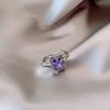 Heart Geometric Exquisite Ring In White Gold Plating Perfect For Gifts And Occasions Special