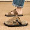 Large size sandals men's new summer trend non-slip cover feet two wearing slippers fashionable breathable casual one-word drag