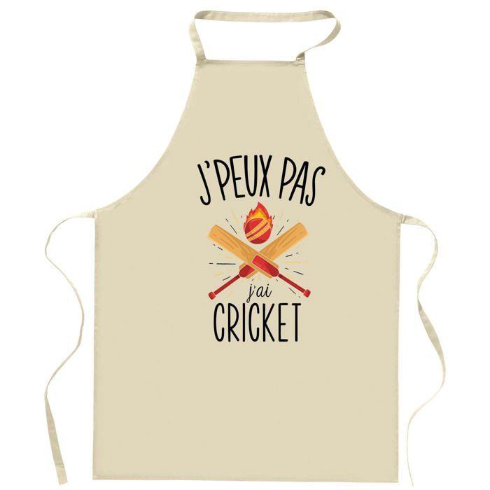 Tablier de cuisine - cricket J'peux pas - Impression bretonne - Coton résistant - Imprimé en France