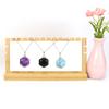 Crystal Gemstone Hexagram Black Yorite Pendant Necklace Cut Polyhedron Pendant N532