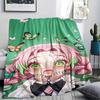 1pz Coperta in Flanella con Stampa Demon Slayer, Alta Qualità, Per Tutte le Stagioni, Decorazione per la Casa, Calore e Comfort, Perfetta per Regali di Natale