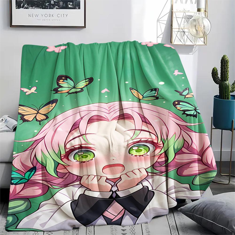 1pz Coperta in Flanella con Stampa Demon Slayer, Alta Qualità, Per Tutte le Stagioni, Decorazione per la Casa, Calore e Comfort, Perfetta per Regali di Natale